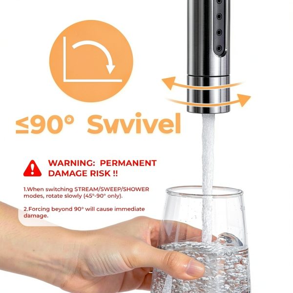 Charmingwater Touchless Kitchen Faucet Brushed Nickel-3