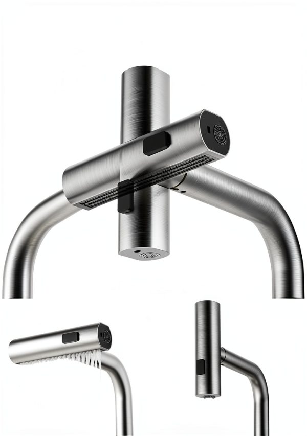FORIOUS Touchless Kitchen Faucet Stainless Steel Waterfall-2
