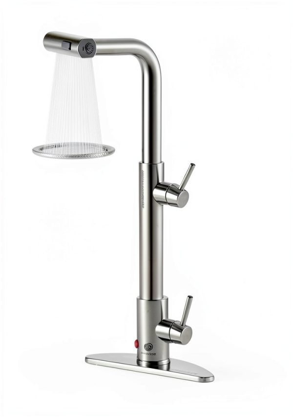 FORIOUS Touchless Kitchen Faucet Stainless Steel Waterfall-3