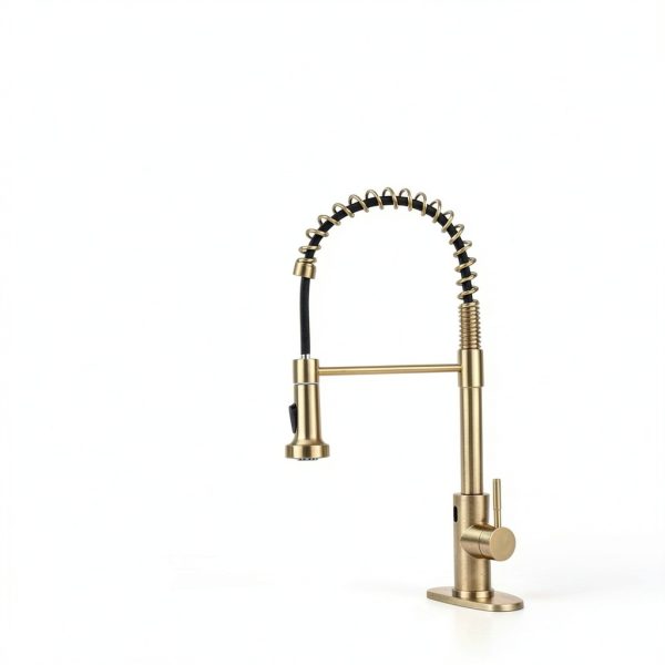 GIMILI Touchless Kitchen Faucet Gold Stainless Steel Pull-5