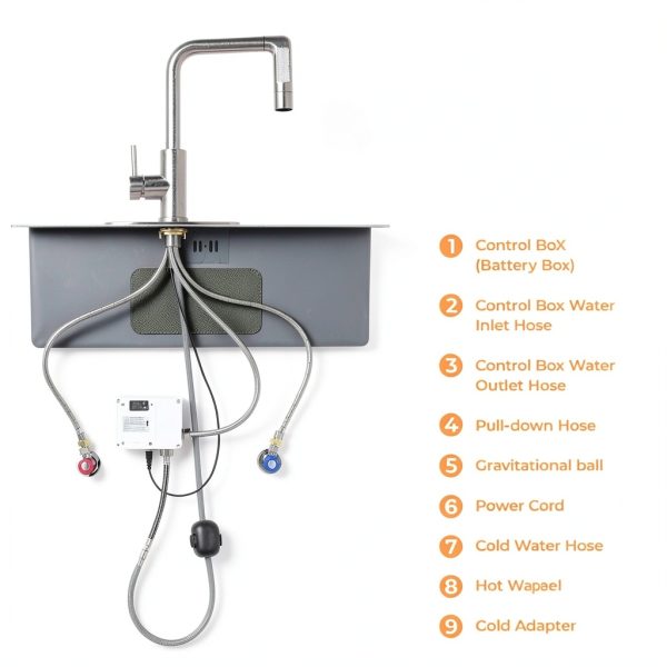 Charmingwater Touchless Kitchen Faucet Brushed Nickel-5