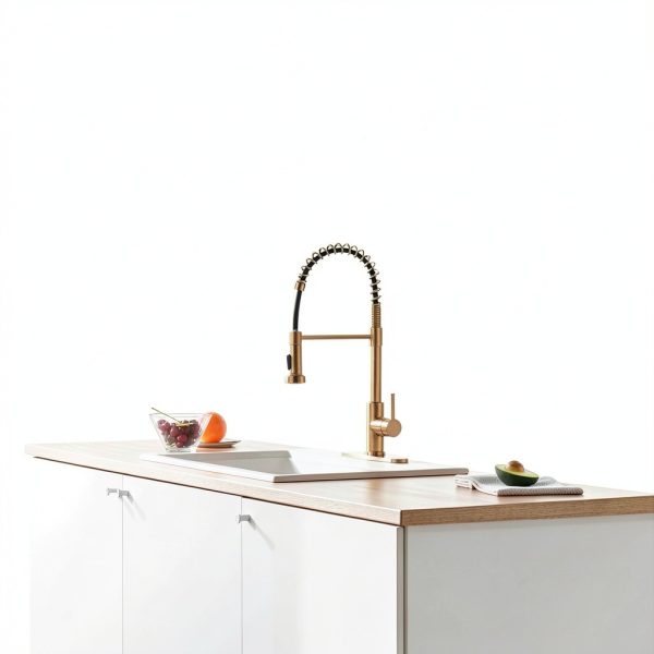 GIMILI Touchless Kitchen Faucet Gold Stainless Steel Pull-6