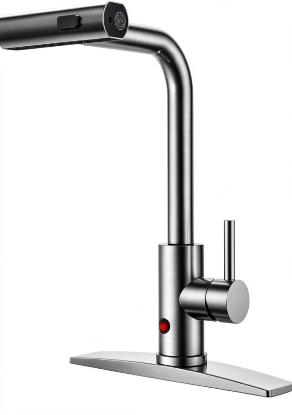 FORIOUS Touchless Kitchen Faucet Stainless Steel Waterfall-0