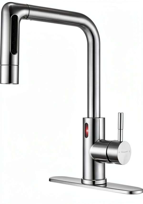 Charmingwater Touchless Kitchen Faucet Brushed Nickel-0